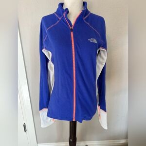 The North Face Full Zip White/Blue women's lightweight jacket size Medium